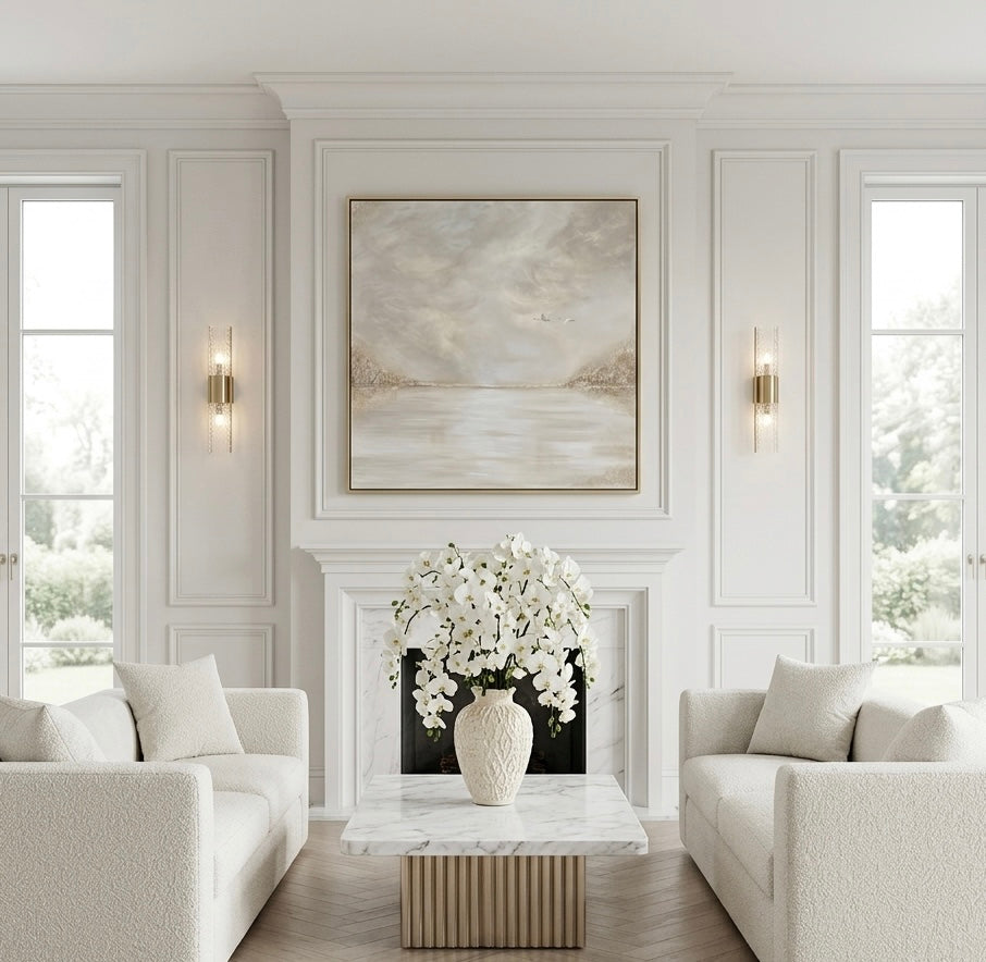 In My Dreams, the Sky Is Golden lll - Original Artwork 100x100cm