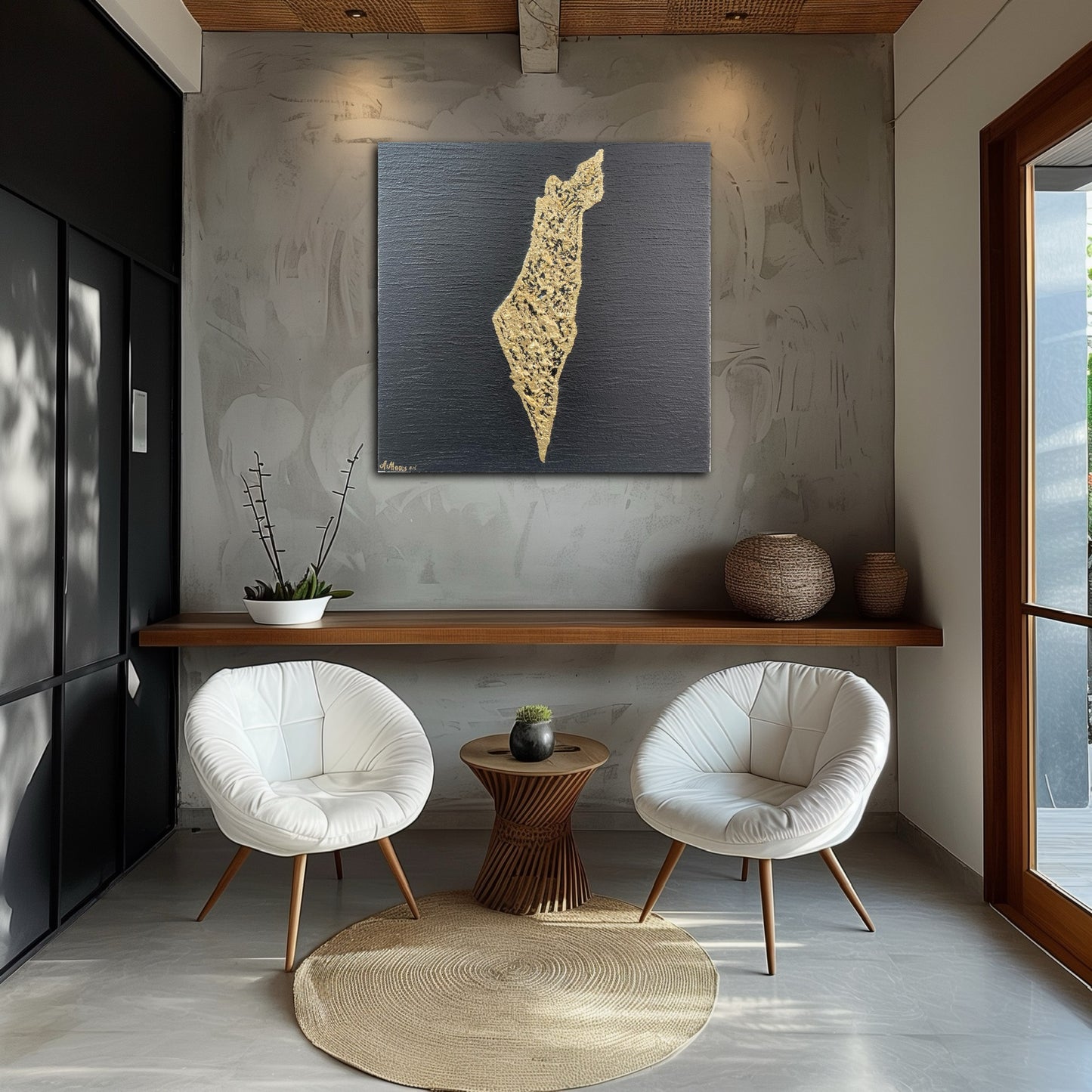 Golden Israel black 16x16 inch