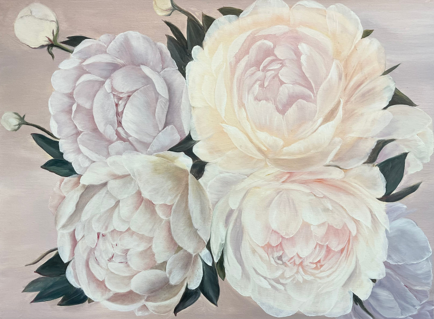 3. Pastel Blooms 61x81cm oil