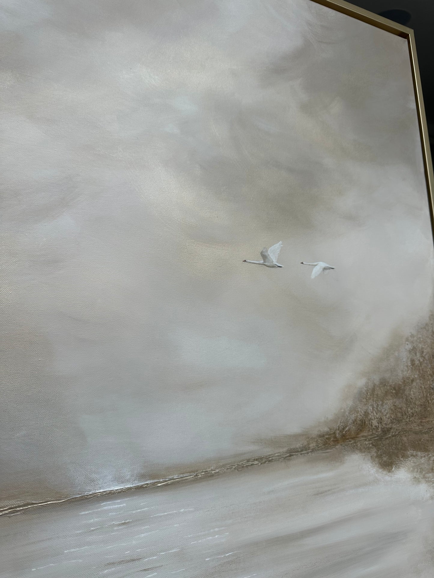 In My Dreams, the Sky Is Golden lll - Original Artwork 100x100cm